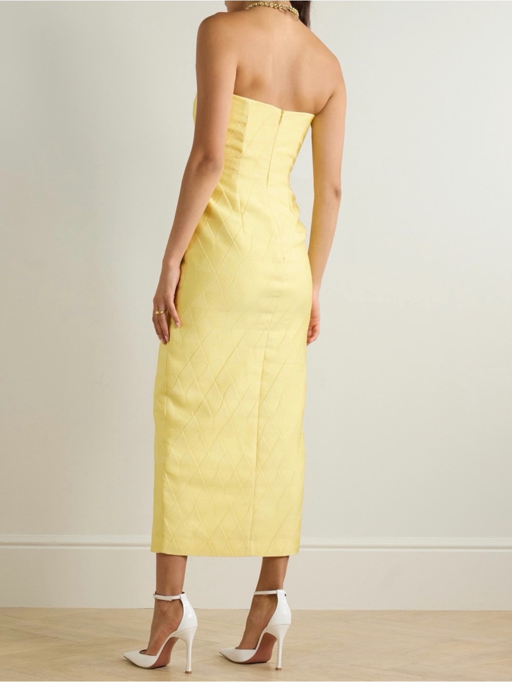 Emilia Wickstead Pola Strapless Cloquè-Jaquard Dress - Picture 3 of 11